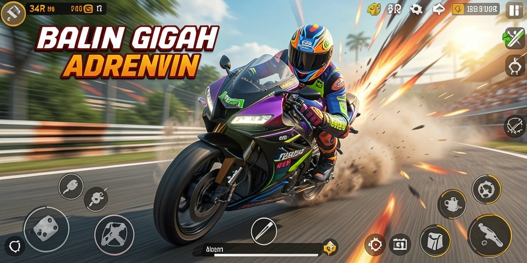 Tampilan gameplay seru dan mendebarkan dalam 34R.