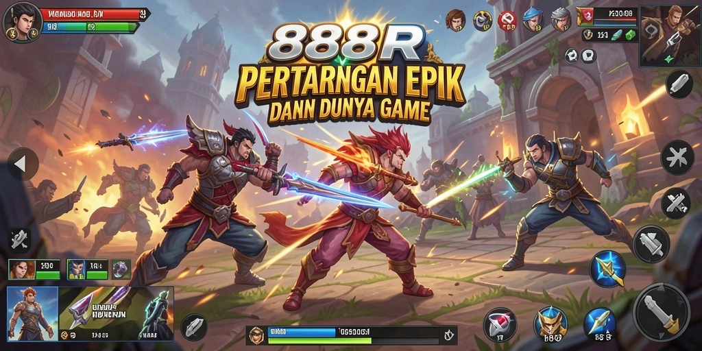 Gameplay seru dan mendebarkan di 888R dengan pertarungan epik.