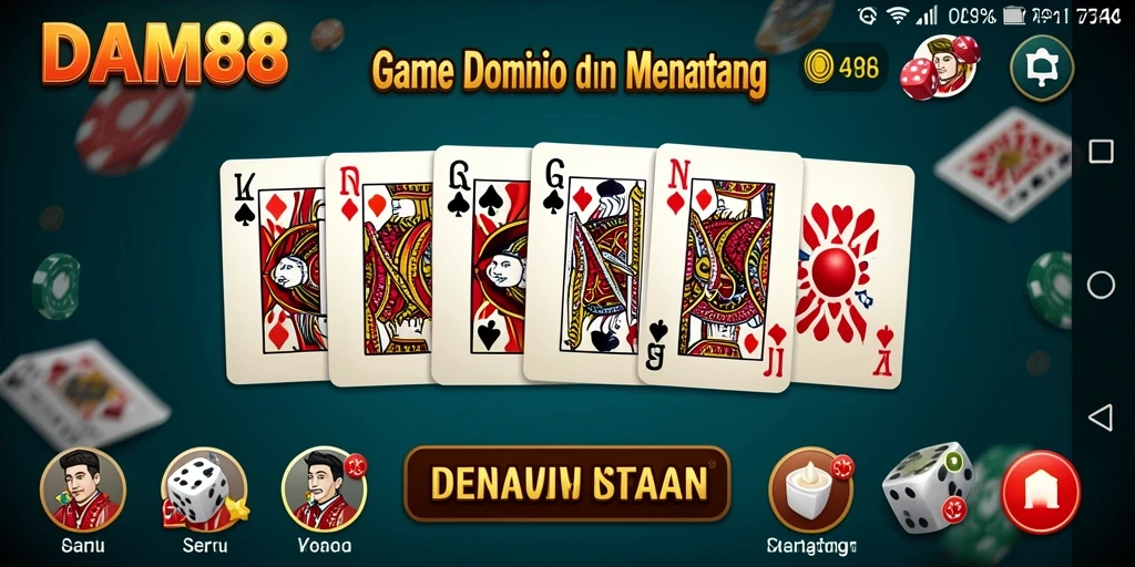 Screenshot gameplay <strong>DAM88</strong> yang menampilkan keseruan bermain domino.