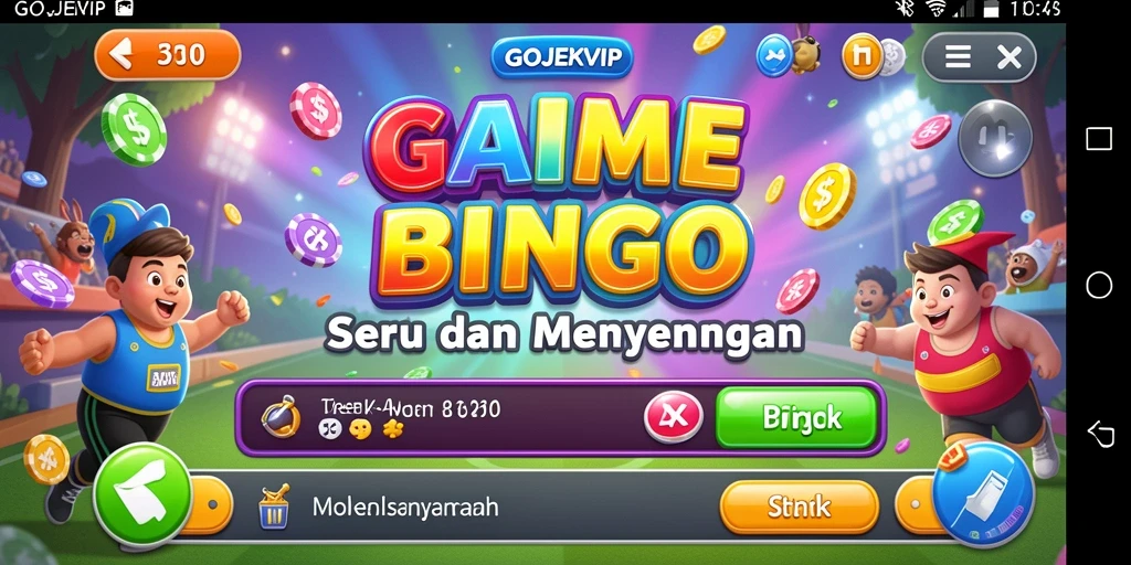 Tampilan gameplay GOJEKVIP yang menarik pada permainan Bingo.