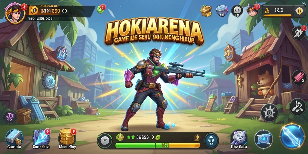 Screenshot gameplay HOKIARENA yang menampilkan aksi santai permainan Idle.