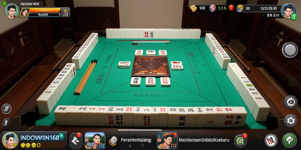 Tampilan gameplay seru INDOWIN168 yang menampilkan aksi Mahjong.