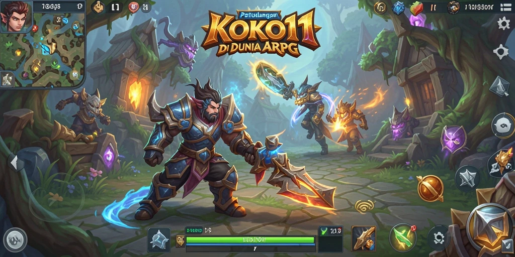 Screenshot utama KOKO11 menunjukkan pertarungan seru karakter dalam pertempuran epik.