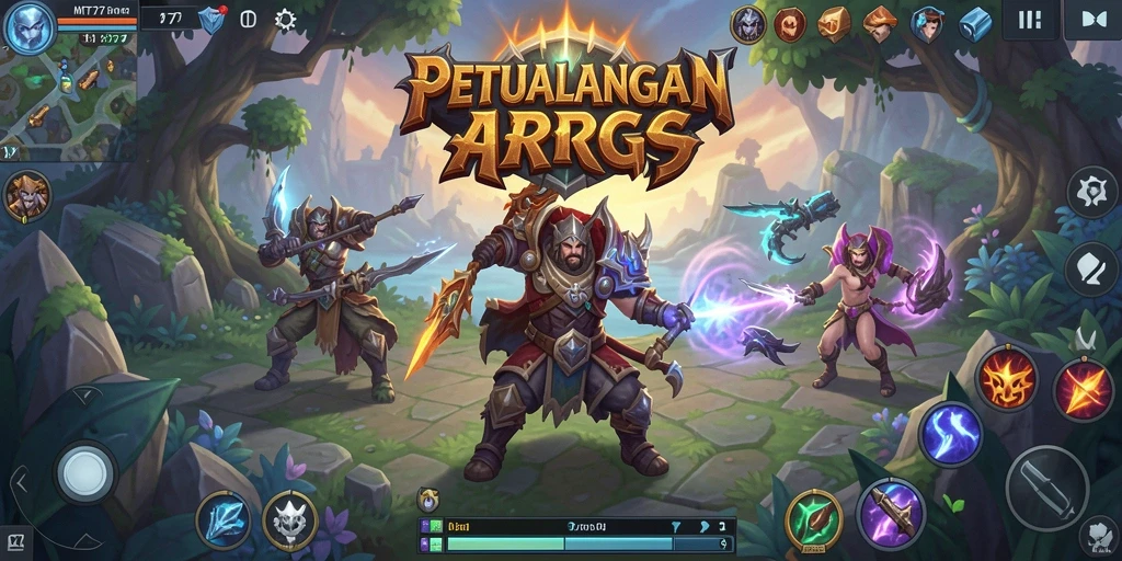 Tangkapan layar gameplay MT777 yang menunjukkan aksi seru dalam pertempuran ARPG.