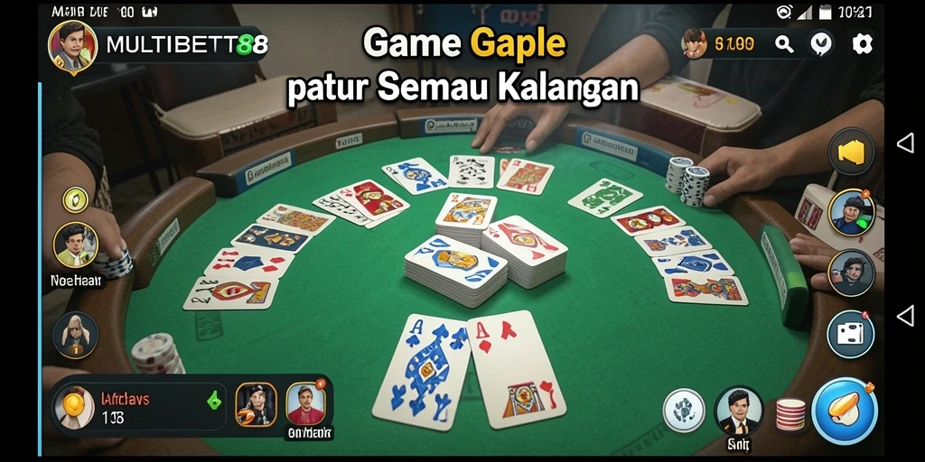 Tampilan gameplay Gaple yang menarik dari MULTIBET88.