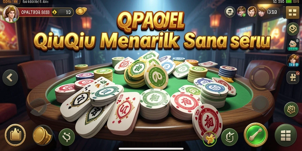 Screenshot gameplay OPALTOGEL menunjukkan suasana seru dalam permainan QiuQiu.