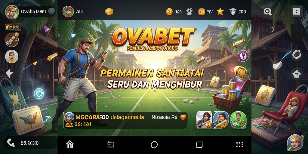 Screenshot OVABET menampilkan gameplay seru dan interaktif.