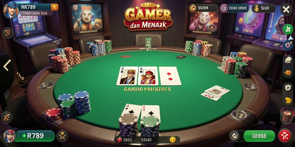 Screenshot gameplay Poker di RR789 penuh strategi dan keseruan.