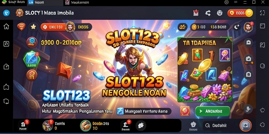 Tampilan antarmuka SLOT123 yang sederhana dan intuitif.